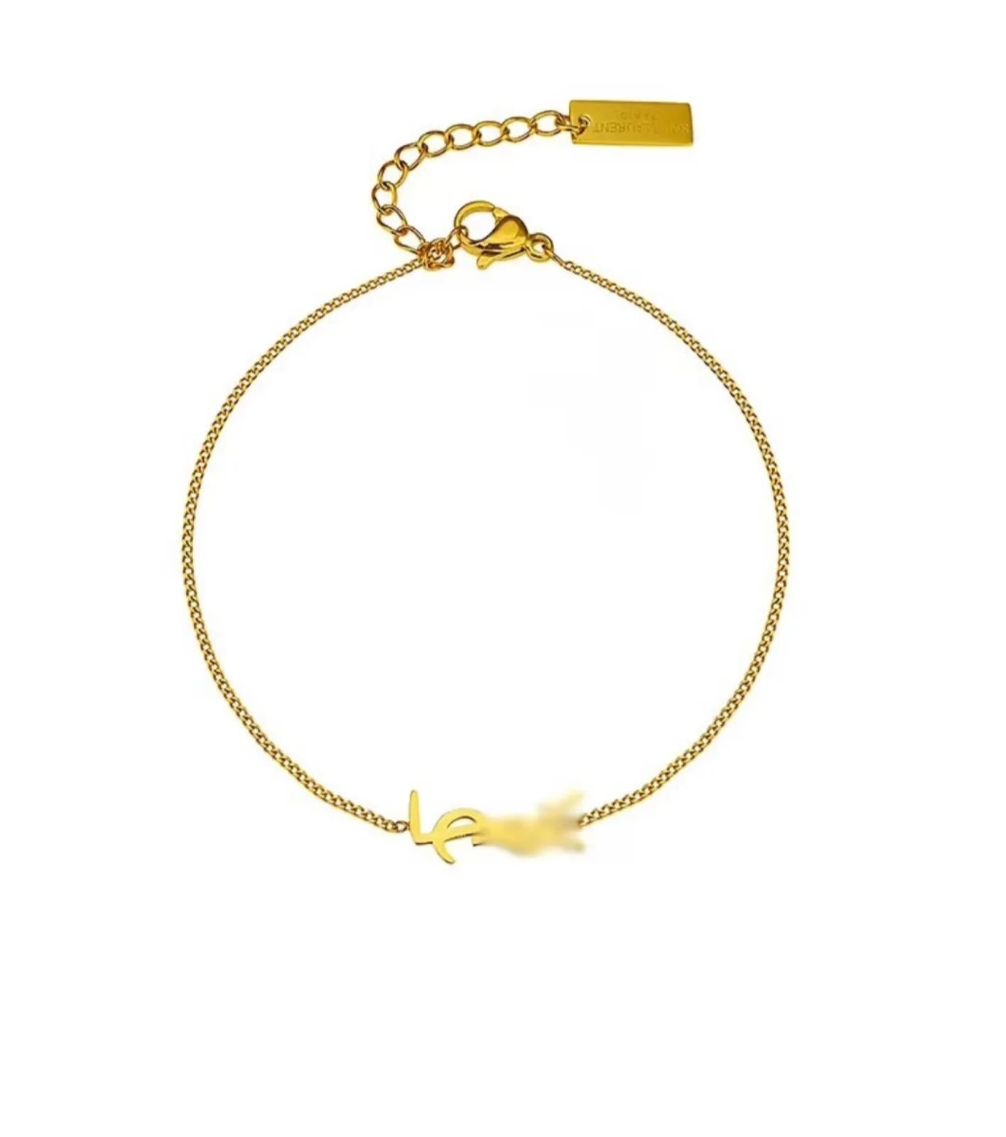 18K gold plated YSL bracelet gold adjustable stainless steel Kuwait Jewelique