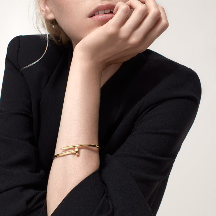 18K Gold Plated Nail Bangle