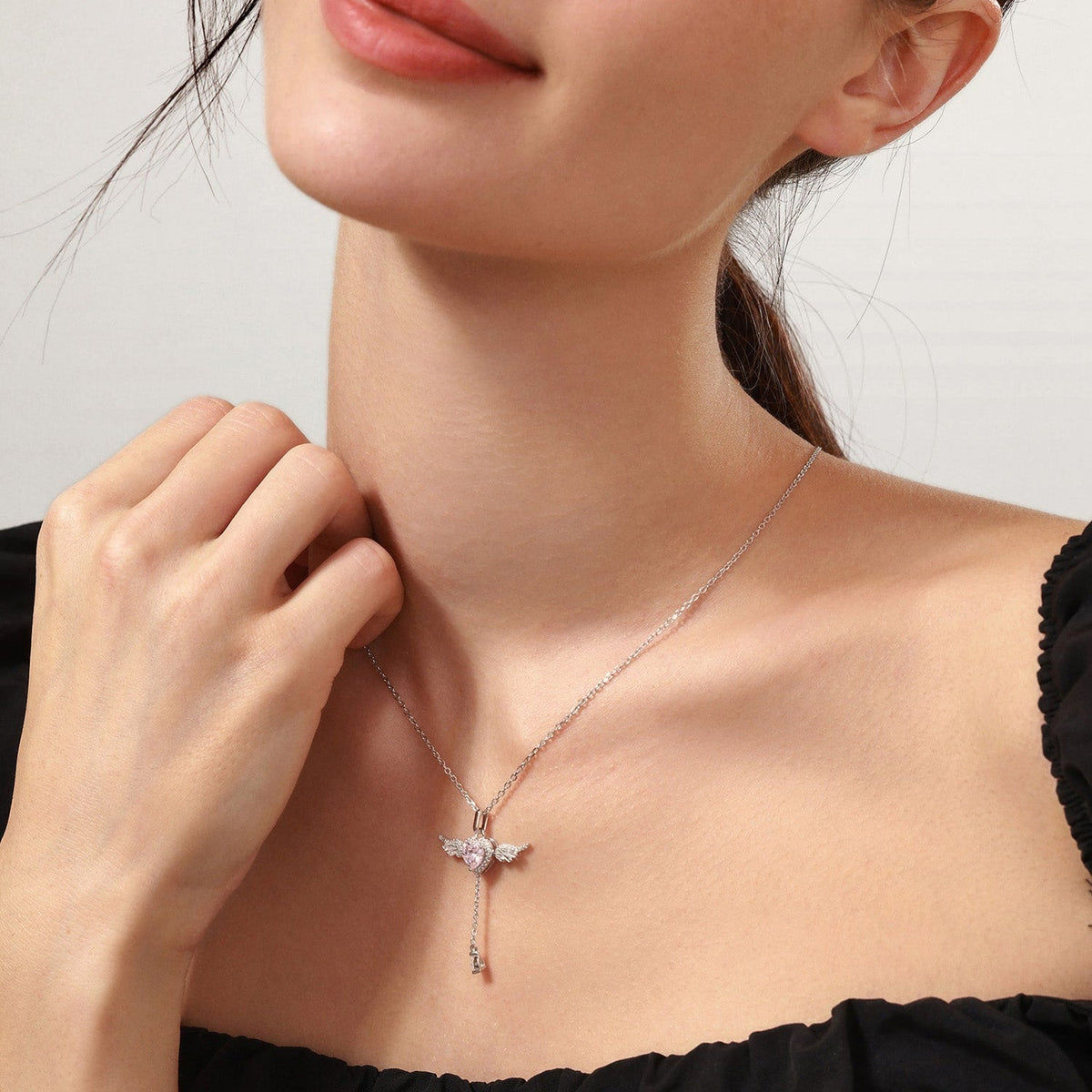 Platinum Plated Angel Necklace