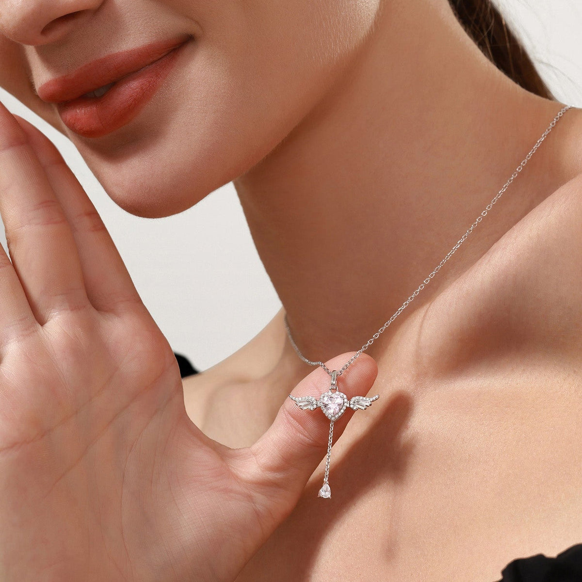 Platinum Plated Angel Necklace