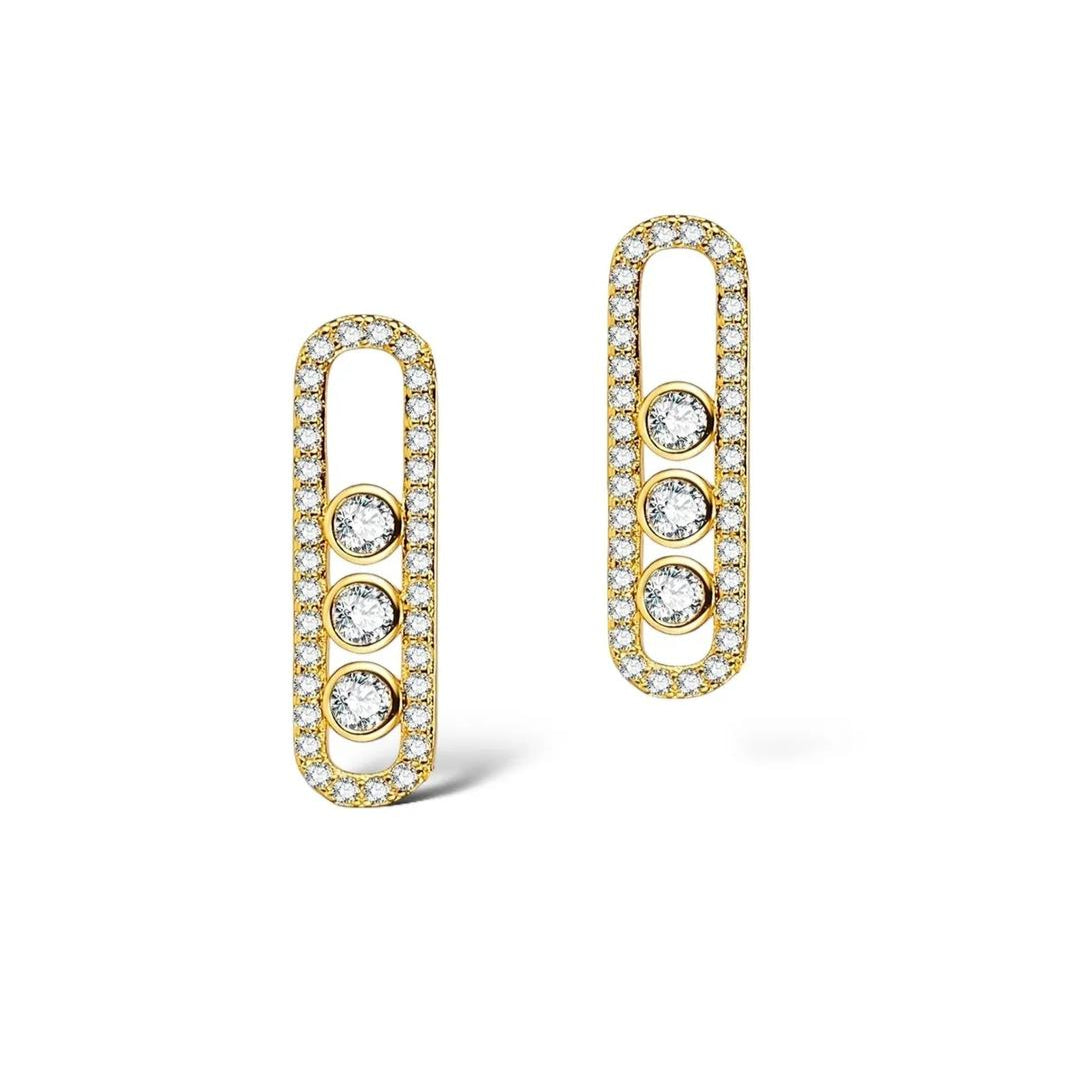 18K Gold Plated Mesica Earrings