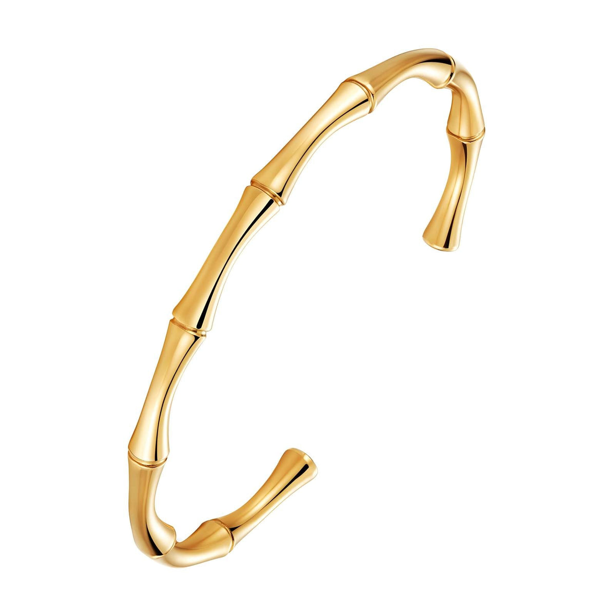 18K gold plated bamboo bangle gold stainless steel Kuwait Jewelique