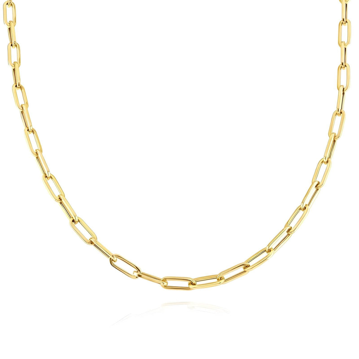 18K gold plated chain necklace gold stainless steel Kuwait Jewelique
