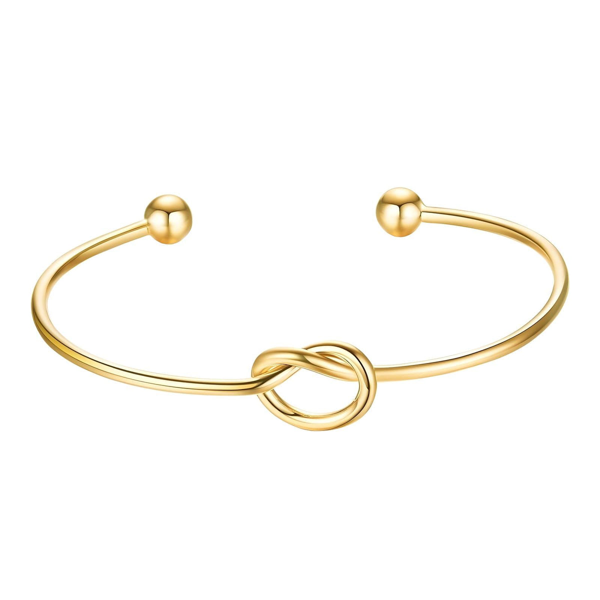 18K gold plated knot bangle gold stainless steel Kuwait Jewelique