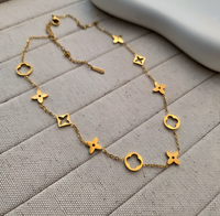 18K gold plated L7 necklace gold stainless steel Kuwait Jewelique