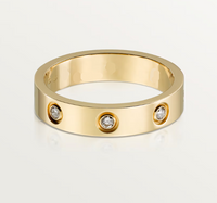 18K gold plated love ring silver close up Kuwait Jewelique
