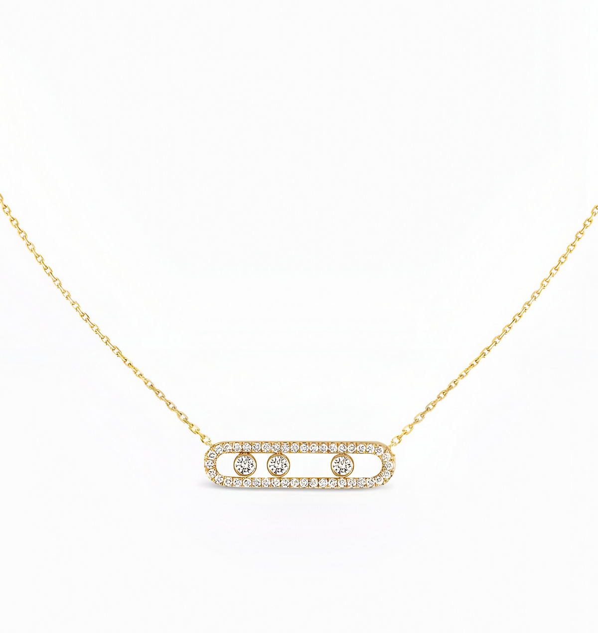 18K gold plated Messika necklace gold stainless steel Kuwait Jewelique