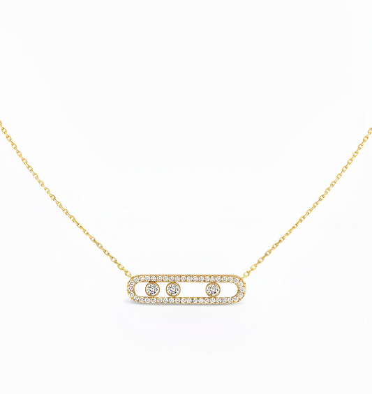 18K gold plated Messika necklace gold stainless steel Kuwait Jewelique