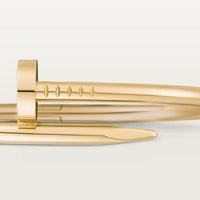 18K gold plated nail bangle gold without stones Kuwait Jewelique