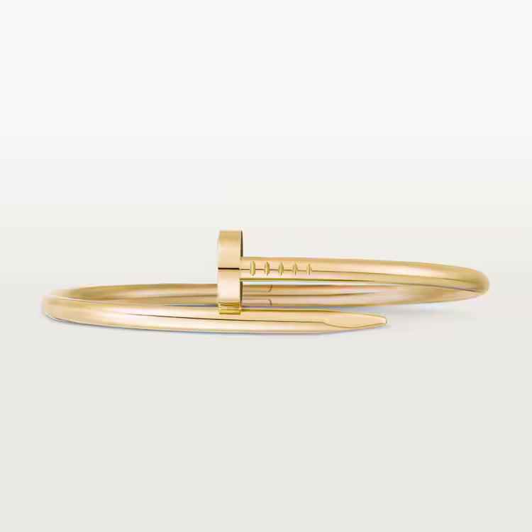 18K gold plated nail bangle silver with stones Kuwait Jewelique
