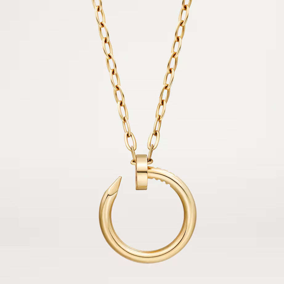 18K gold plated nail necklace gold Kuwait Jewelique