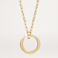 18K gold plated nail necklace gold Kuwait Jewelique