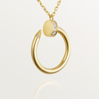 18K gold plated nail necklace gold with stones Kuwait Jewelique
