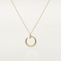 18K gold plated nail necklace without stones Kuwait Jewelique
