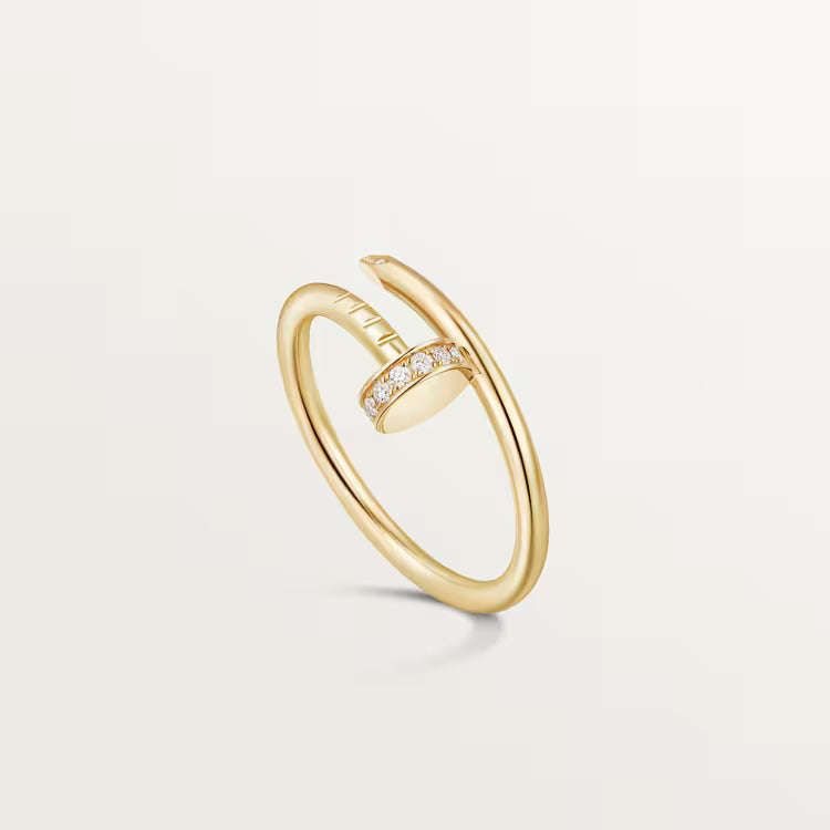18K gold plated nail ring gold without stones Kuwait Jewelique