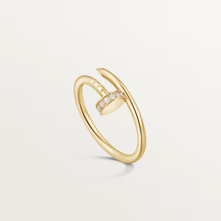 18K gold plated nail ring gold without stones Kuwait Jewelique