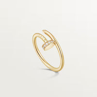 18K gold plated nail ring gold without stones Kuwait Jewelique