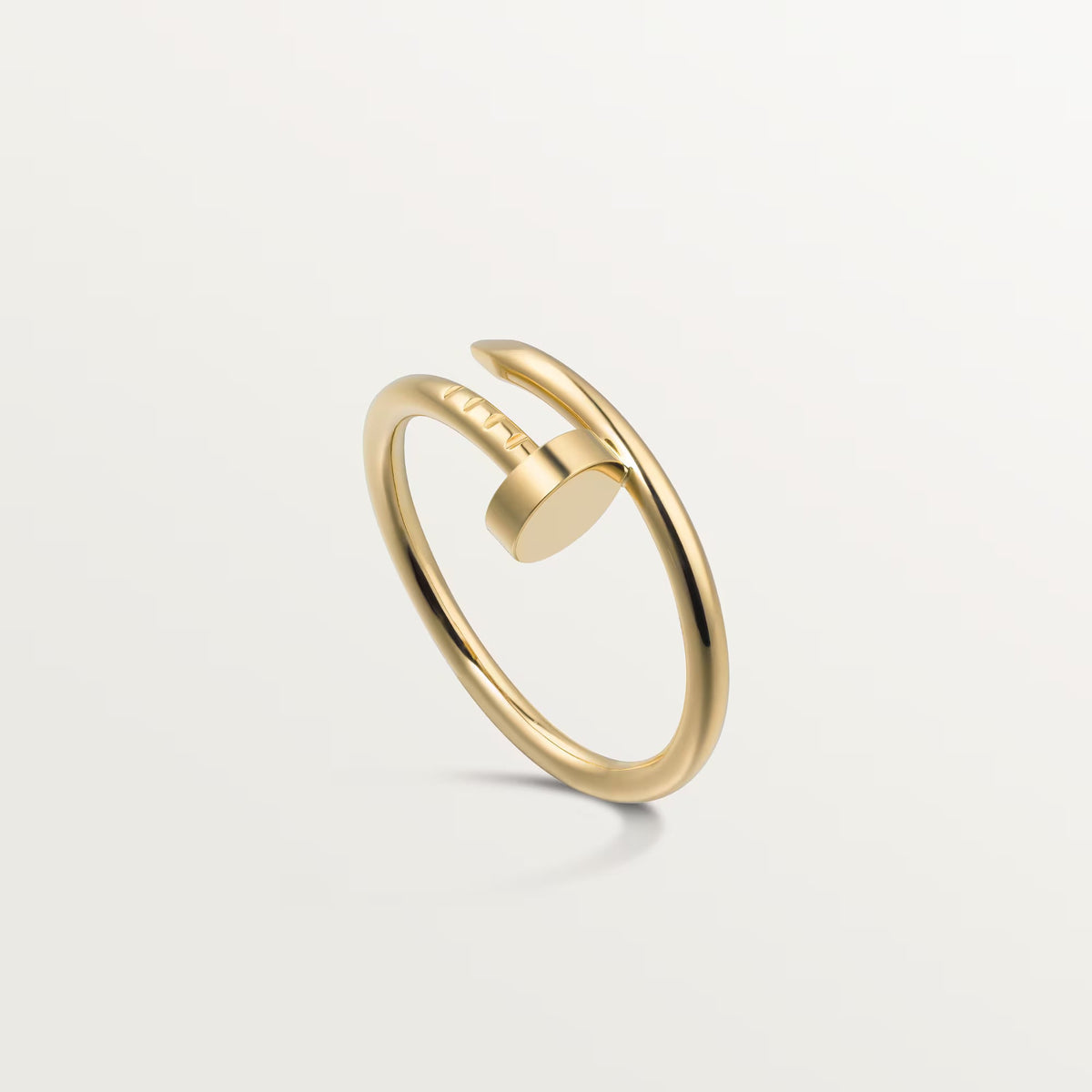 18K gold plated nail ring silver with stones Kuwait Jewelique