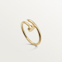 18K gold plated nail ring silver with stones Kuwait Jewelique