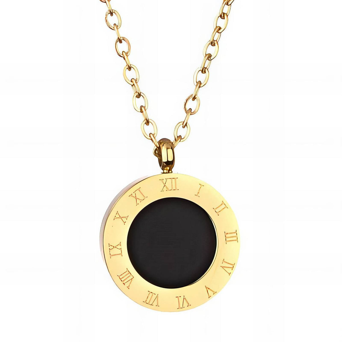 18K gold plated Romanian watch necklace gold Kuwait Jewelique