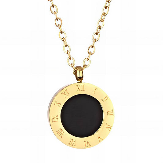 18K gold plated Romanian watch necklace gold Kuwait Jewelique