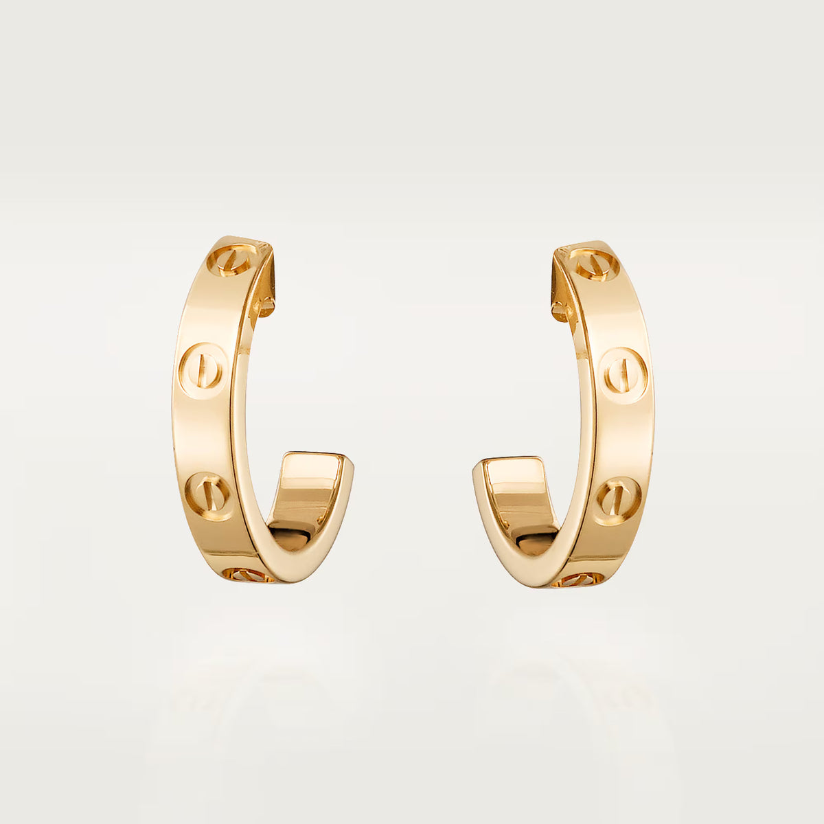 18K gold plated screw earrings gold stainless steel Kuwait Jewelique