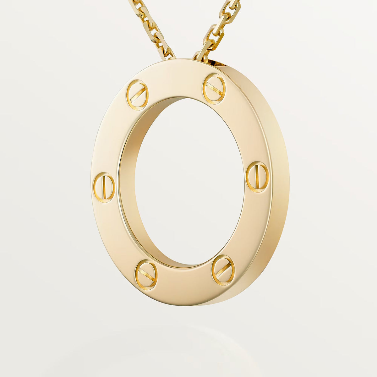 18K gold plated screw necklace gold stainless steel Kuwait Jewelique