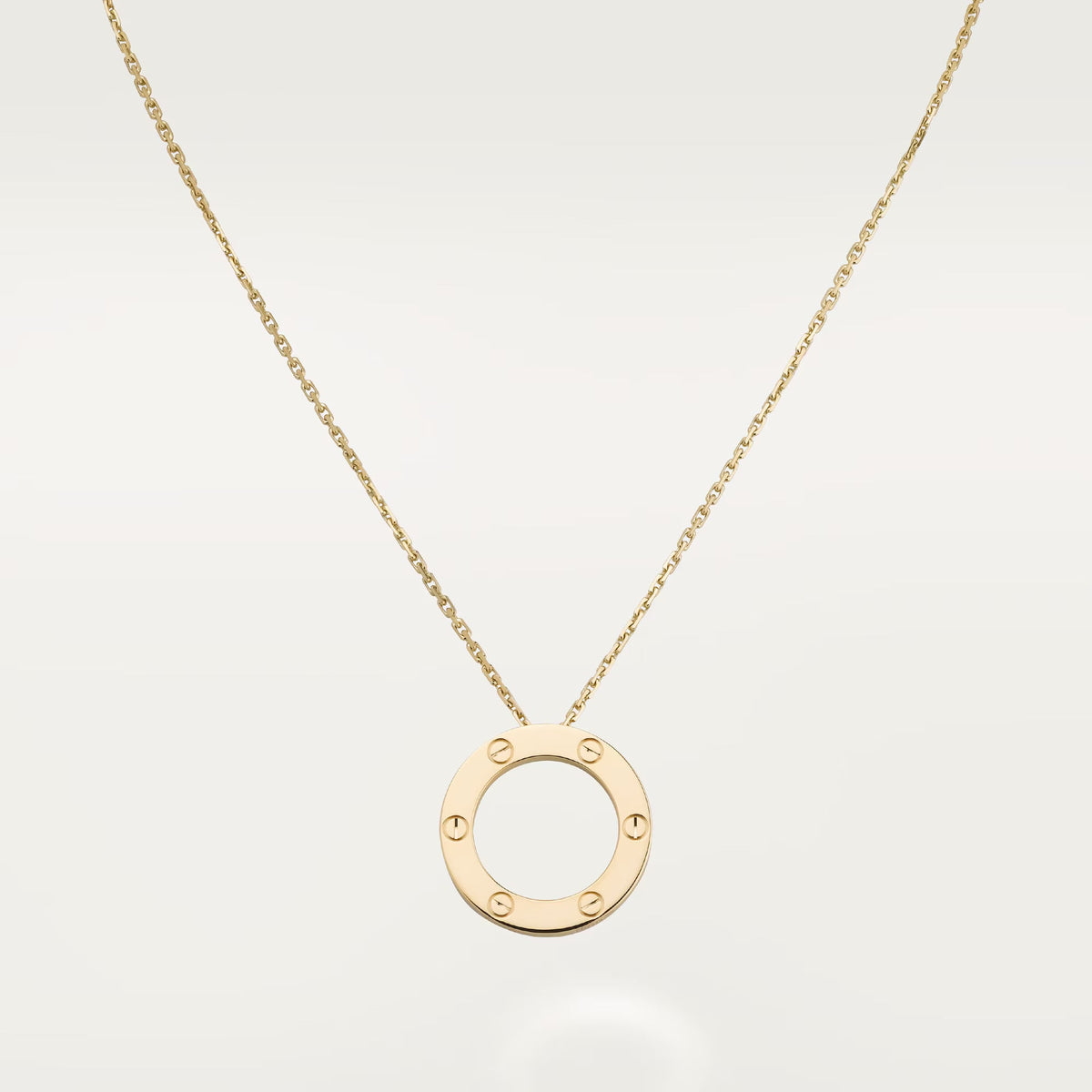18K gold plated screw necklace worn model Kuwait Jewelique