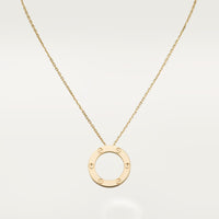 18K gold plated screw necklace worn model Kuwait Jewelique
