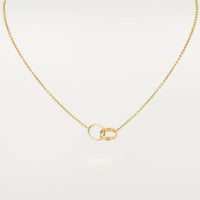 18K gold plated screw rings necklace close up Kuwait Jewelique