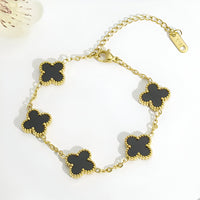 18K gold plated VC bracelet black variant Kuwait Jewelique