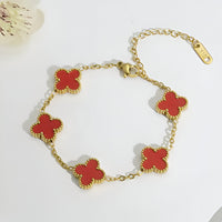 18K gold plated VC bracelet dark red variant Kuwait Jewelique