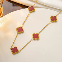 18K gold plated VC chain necklace red variant Kuwait Jewelique