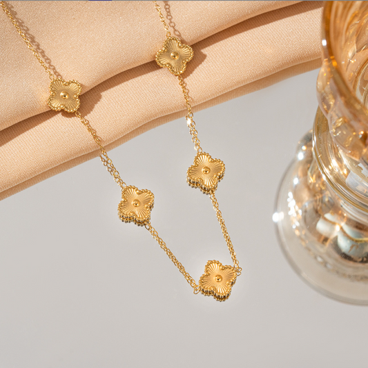 18K gold plated VC chain necklace white variant Kuwait Jewelique