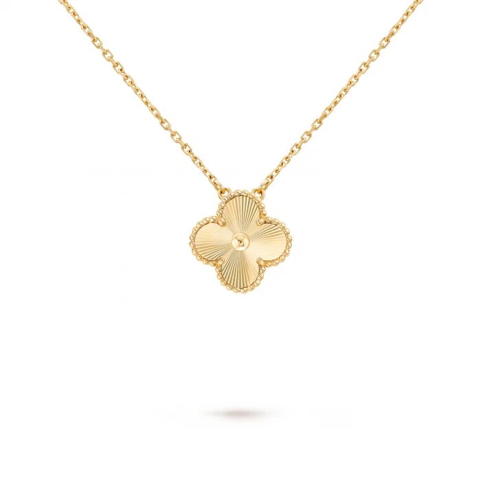 18K gold plated VC necklace gold four leaf flower stainless steel Kuwait Jewelique