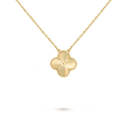 18K gold plated VC necklace gold four leaf flower stainless steel Kuwait Jewelique