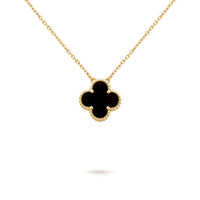 18K gold plated VC necklace worn model Kuwait Jewelique