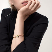 18K Gold Plated Nail Bangle