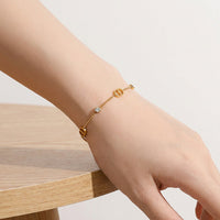 18K Gold Plated D Bracelet