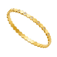 18K Gold Plated Bee Bangle