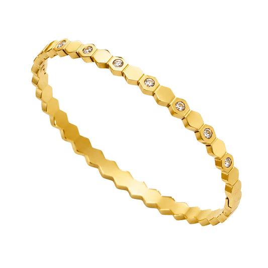 18K Gold Plated Bee Bangle