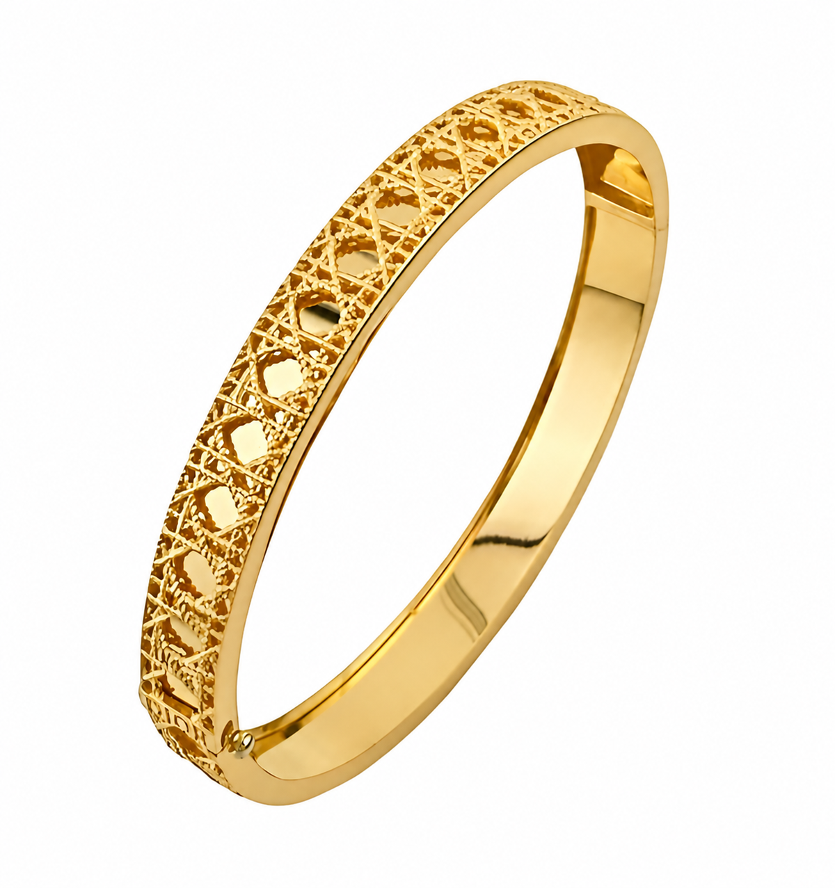 18K Gold Plated D Bangle