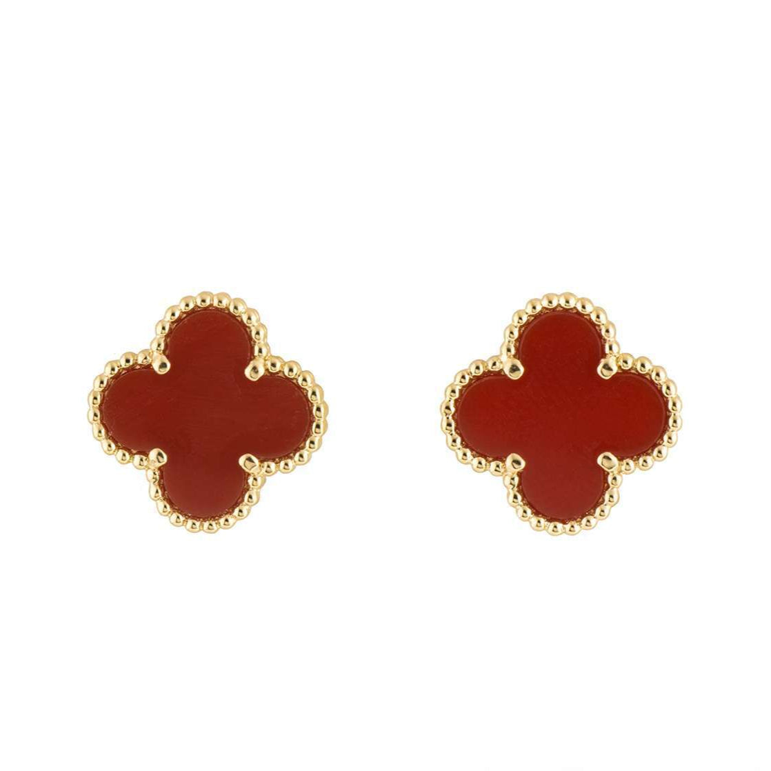 18K Gold Plated 4 Leaf Earrings