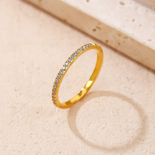 18K Gold Plated Tennis Ring