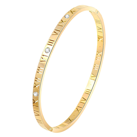 18K gold plated Romanian Bangle